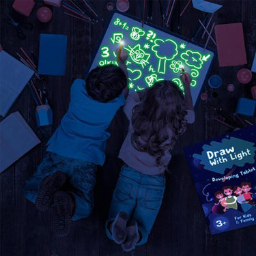 LumoTek | Tableta de dibujo LED mágica para niños - Juguete educativo creativo